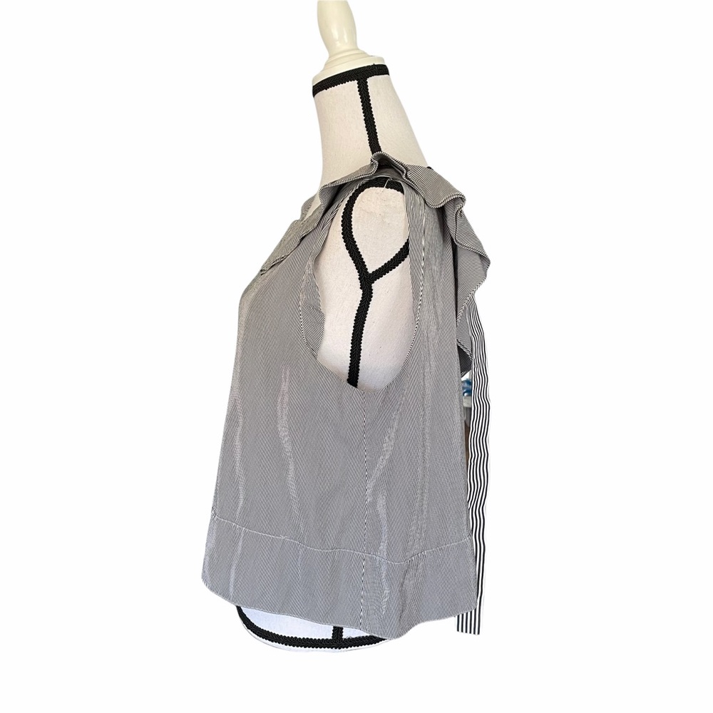 Tibi Striped Ruffle Top - Picture 8 of 8
